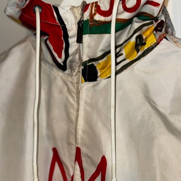 Jean-Michel Basquiat x Members Only Jacket Men L Red Windbreaker Shell - Picture 5 of 5